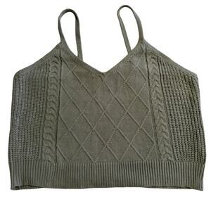 Almost Famous Knit Tank Top Crochet Sweater Plus Size 2X